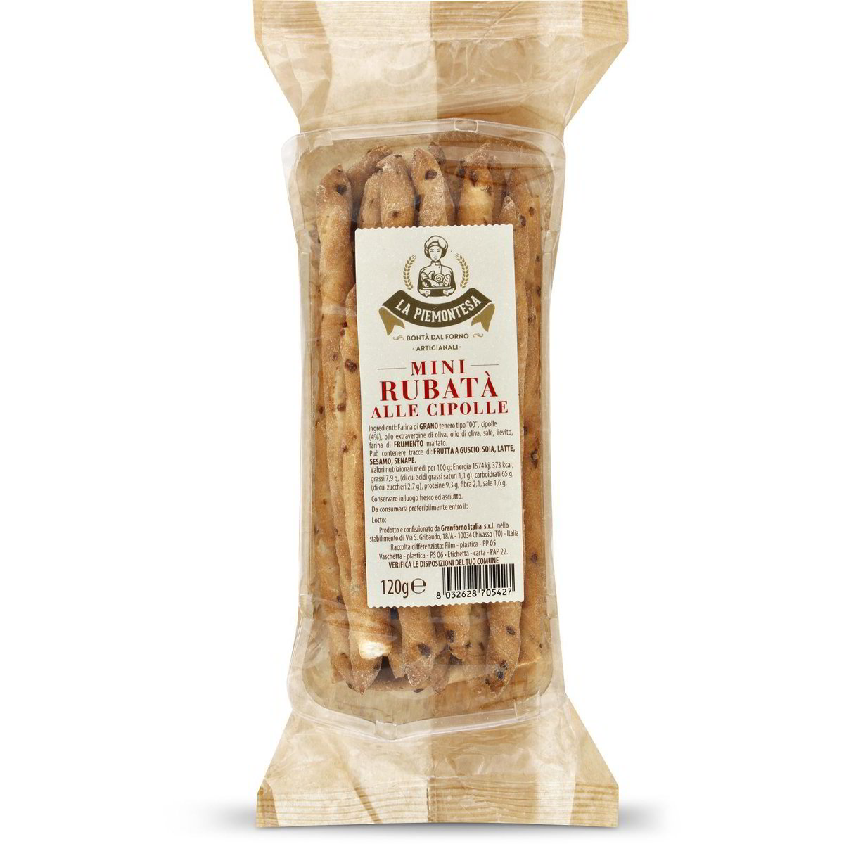 Grissini mini rubatà alle cipolle