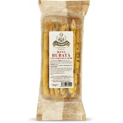 Grissini mini rubatà con curcuma e semi