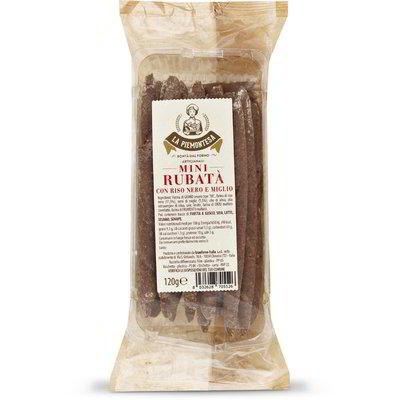 Grissini mini rubatà con riso nero e miglio