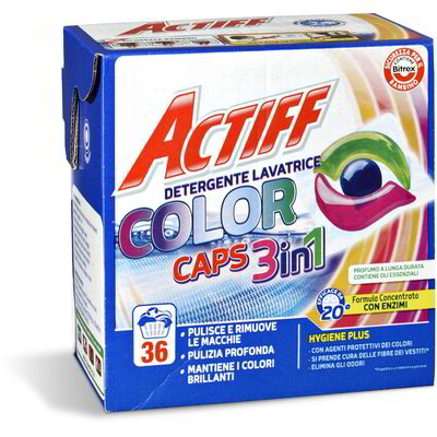 Detersivo lavatrice capsule monodosi 3in1 color 36 pezzi