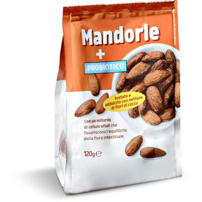 Mandorle sgusciate e tostate con probiotici