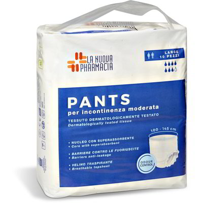 Pannolini pants assorbenti per incontinenza moderata - Large 10 pezzi