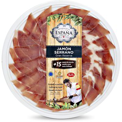 Jamón Serrano Gran Reserva affettato
