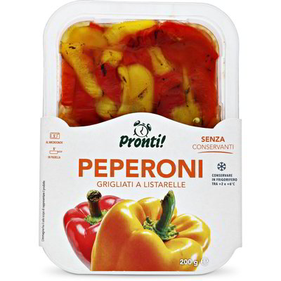 Peperoni grigliati a listarelle