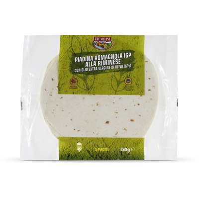 Piadina romagnola IGP alla riminese con olio extra vergine di oliva