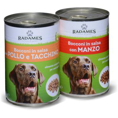 Bocconi in salsa per cani pollo e tacchino / manzo