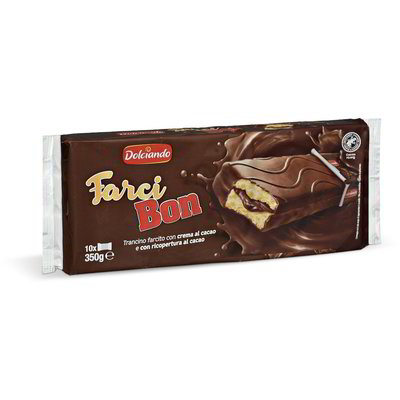 Merendina "Farcibon" con crema al cacao e ricopertura al cacao