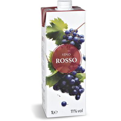 Vino rosso in brick