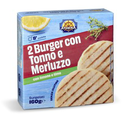Burger con tonno e merluzzo surgelati 2 pezzi
