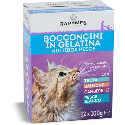 Bocconcini in gelatina per gatti multibox pesce