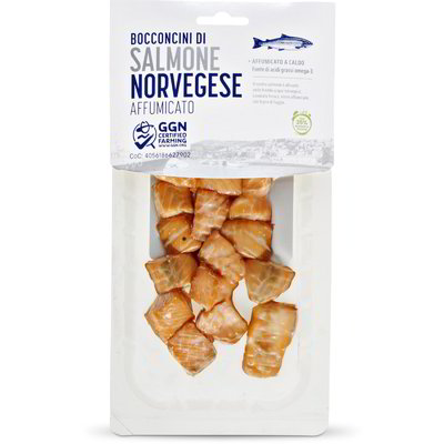 Bocconcini di salmone norvegese affumicato