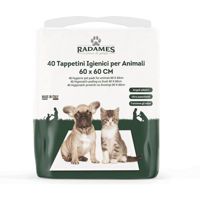 40 Tappetini igienici per animali 60x60 cm