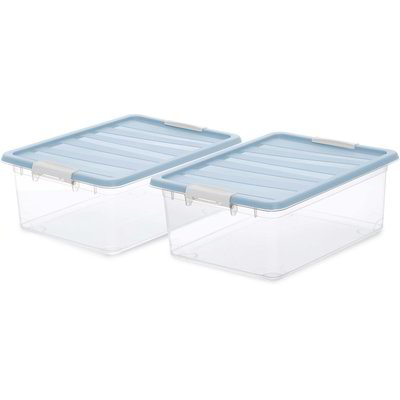 Set 2 contenitori in plastica 12 L