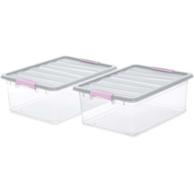 Set 2 contenitori in plastica 12 L