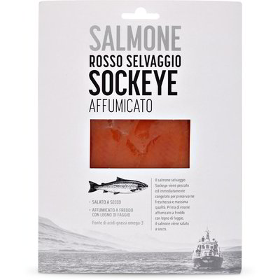 Salmone rosso selvaggio sokeye affumicato