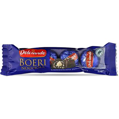 Boeri di cioccolato fondente ripieni di nocciola