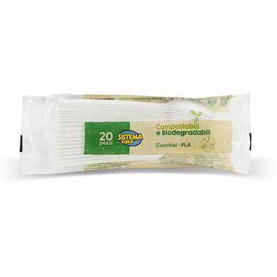 Cucchiai compostabili e biodegradabili PLA 20pz