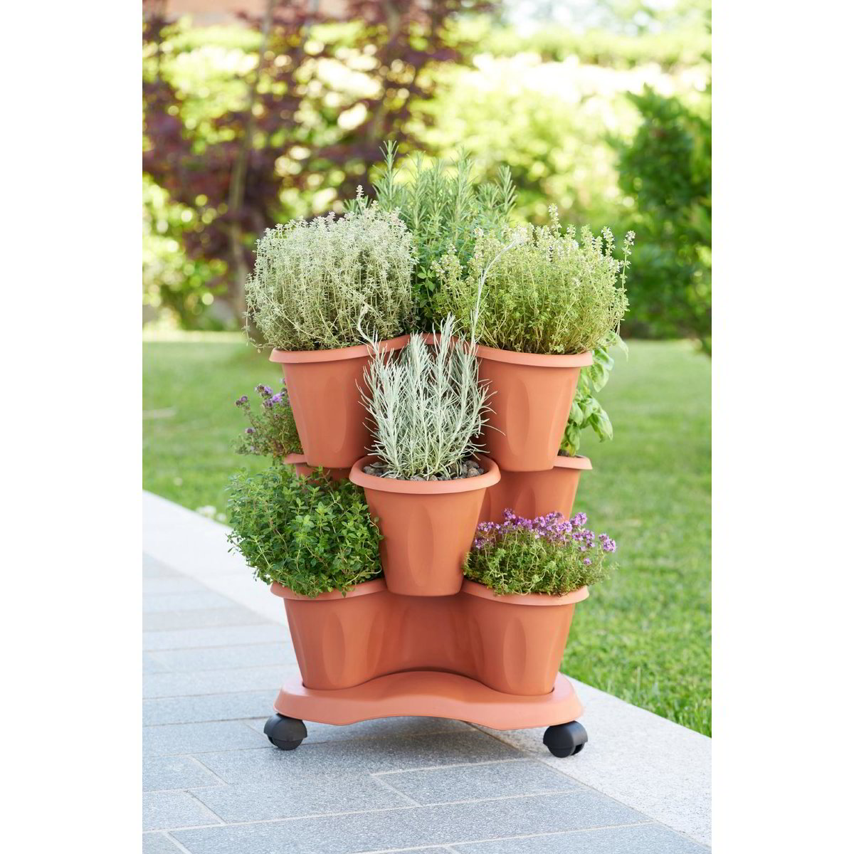 Set Di 3 Vasi Per Piante Con Sottovaso – Diametro 30 Cm, Colore Terracotta, Resistenti Al Gelo, Con Fori Drenanti, Made In Germany. Per Interni Ed Esterni. - 5