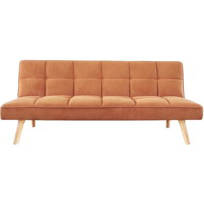 Divano letto in tessuto arancione