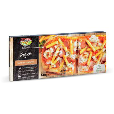 Pizza wurstel e patatine surgelata