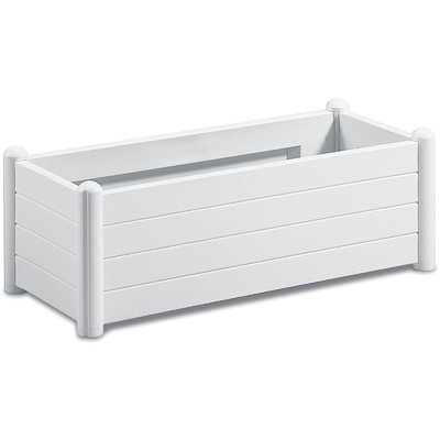 Fioriera rettangolare 80 L bianca