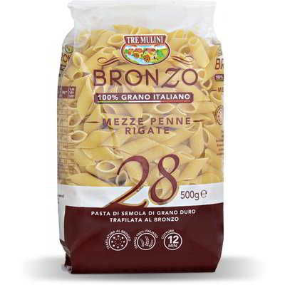 Mezze penne rigate trafilate al bronzo