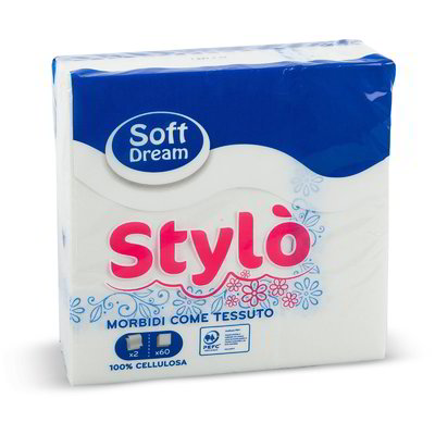 Tovaglioli decorati effetto tessuto 60 pezzi