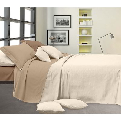 Completo letto matrimoniale in microfibra - Beige