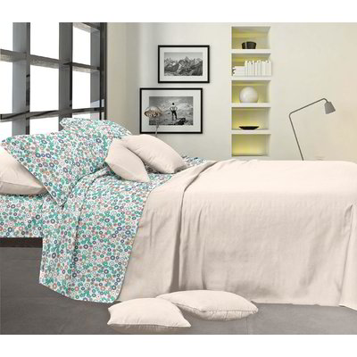 Completo letto matrimoniale in microfibra - Fantasia Fiori