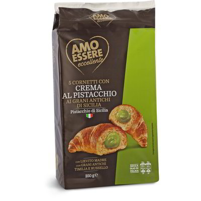 Croissant con crema al pistacchio ai grani antichi di Sicilia 5 pezzi