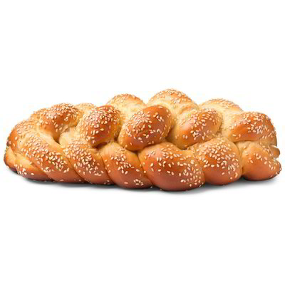 Treccia con semi di sesamo