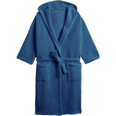 Accappatoio con cappuccio adulto-Blu L