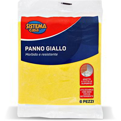 Panno giallo 6 pezzi