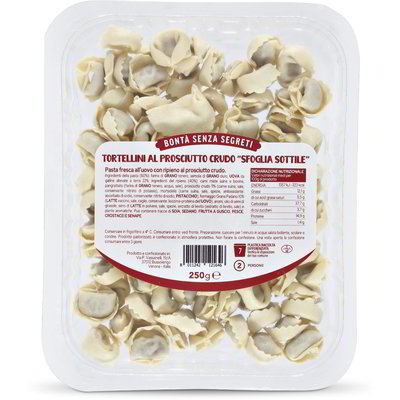 Tortellini al prosciutto crudo sfoglia sottile