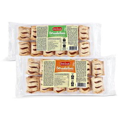 Strudelini di pasta sfoglia ripieni alla mela/albicocca