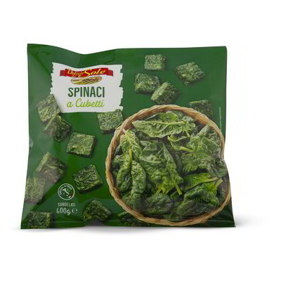 Spinaci a cubetti surgelati
