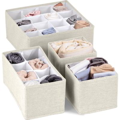 Set 4 organizer per cassetti - Beige