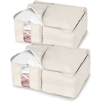 Set 2 custodie per coperte e trapunte - Beige