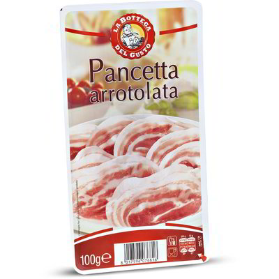 Pancetta arrotolata a fette