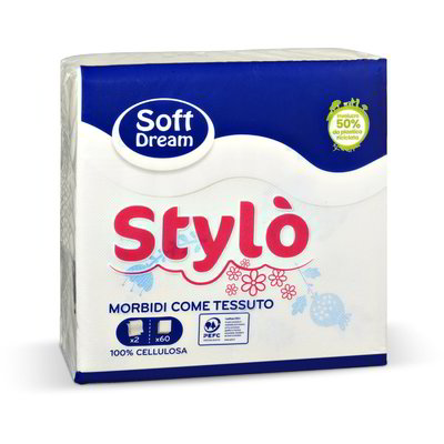 Tovaglioli decorati effetto tessuto 60 pezzi