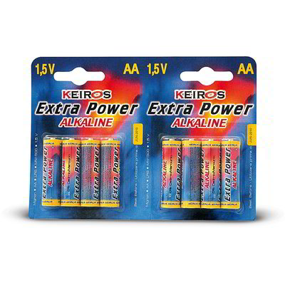 Pile stilo keiros extra power alkaline AA 1,5 V 8 pezzi