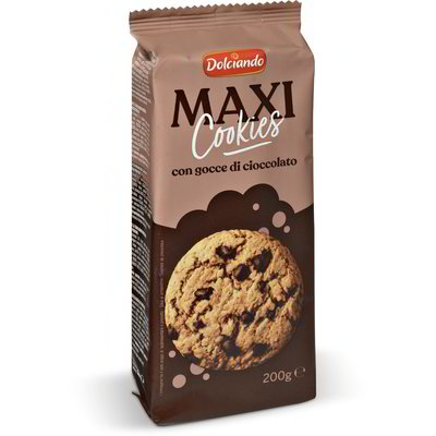 Biscotti maxi cookies con gocce di cioccolato