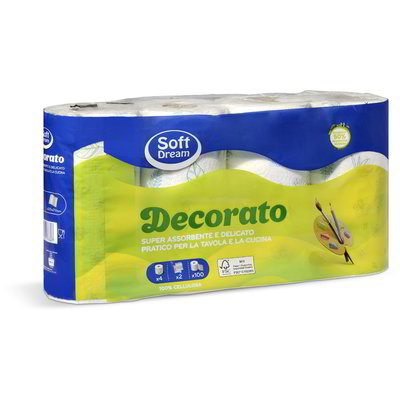 Rotolo asciugatutto decorato 4 rotoli