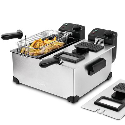 Friggitrice 6 L con due cestelli DFX600 "H.KOENIG"