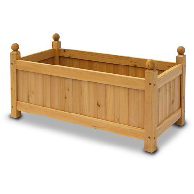 Fioriera portavasi rettangolare -Miele