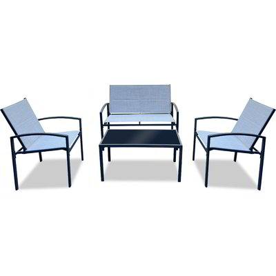 Salotto da giardino con 1 tavolo 2 poltrone e 1 divano