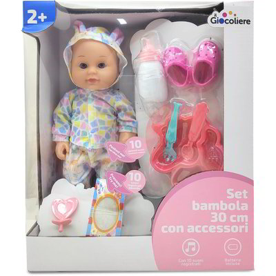Set bambola 30 cm con accessori - Multicolor