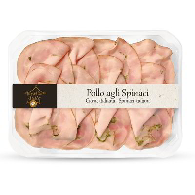 Pollo agli spinaci a fette