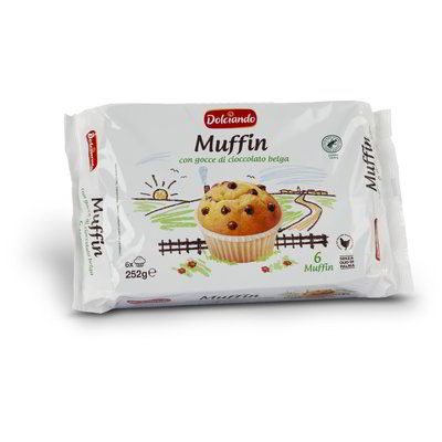 Muffin con gocce di cioccolato belga