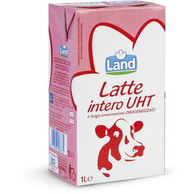 Latte intero UHT a lunga conservazione omogeneizzato